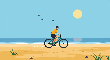Fototapeta premium Beach cycling (1)