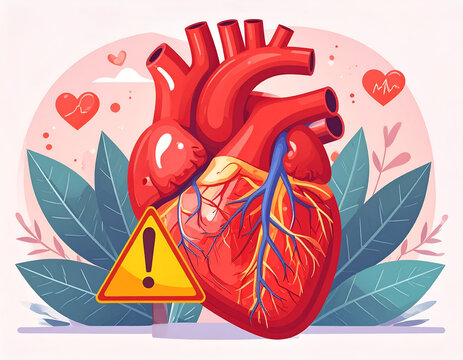 Healthy Versus Clogged Artery Comparison Infographic - Powered by Adobe
