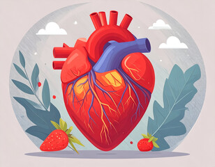Healthy Versus Clogged Artery Comparison Infographic