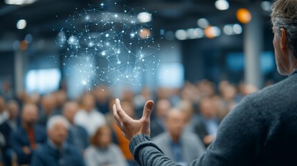 Close-Up Visualization of Blockchain Technology in Action