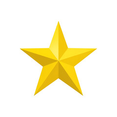 Fototapeta premium golden star isolated on white background