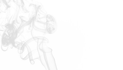 PNG of white smoke forming an airy spiral curl over empty space, transparent background, soft vapor, ideal for abstract, mystic, atmospheric, elegant, and design overlay projects.