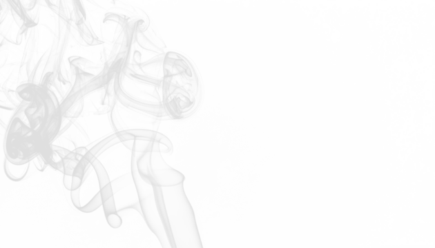 PNG of white smoke forming an airy spiral curl over empty space, transparent background, soft vapor, ideal for abstract, mystic, atmospheric, elegant, and design overlay projects.