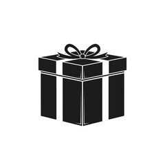 Obraz premium Black gift box icon vector