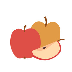 apple fruits composition; perfect for packaging, food design, healthy lifestyle projects - vector illustration