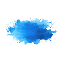 Obraz premium a vibrant blue watercolor splash art on transparent background