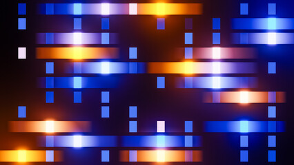 Vibrant neon glowing led lights create a dynamic background, ideal for concert and party visuals