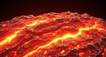 Glowing Lava Flow: Fiery, Molten Texture with Intense Heat and Energy.