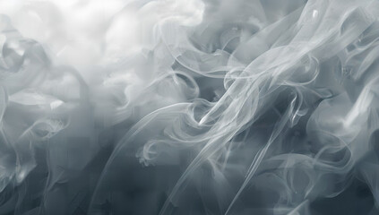 Abstract Gray Smoke Swirls