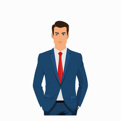 A vector illustration set of businessmen in various poses, facial expressions, and office scenes. Suitable for presentations, infographics, business materials, websites, and creative projects.