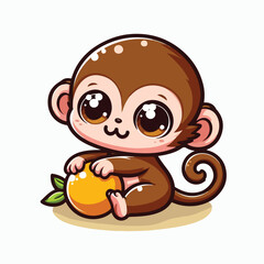 Obraz premium vector image of a cute monkey