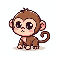Obraz premium vector image of a cute monkey