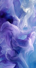 Fototapeta premium Abstract swirling colors of purple and white in shades of blue