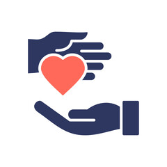 Volunteer Support glyph color icon