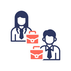 Workplace Equality glyph color icon