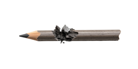 Creative concept of short black pencil with shaving details