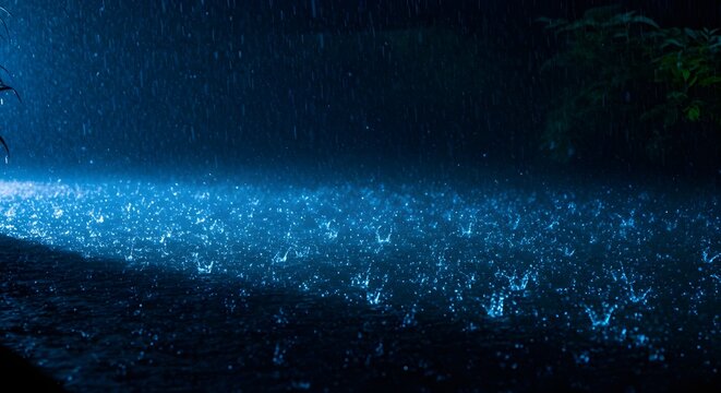 Drop de agua de lluvia cae al piso en temporada de lluvias