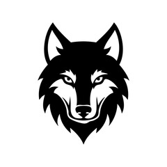 Fototapeta premium Wolf head icon logo ai generated