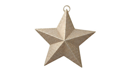 Fototapeta premium A single festive gold star for Christmas decoration.
