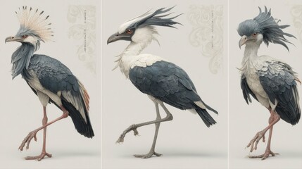 Charismatic Bird Character Design with Unique Features and Styles