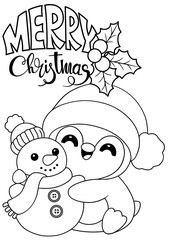 Fototapeta premium Christmas Coloring Pages