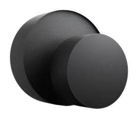 Black minimalist knob design modern home product isolated on transparent background