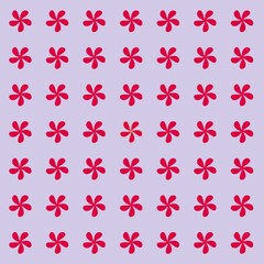 illustration red flower. Hand Drawn Flowers. Red flower seamless pattern. red flower icon with purple background.