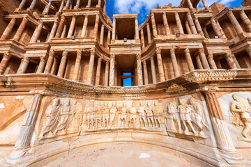 Theater of Sabratha, Phoenician and Roman city in Northern Libya, a world heritage site