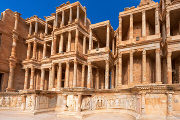 Theater of Sabratha, Phoenician and Roman city in Northern Libya, a world heritage site