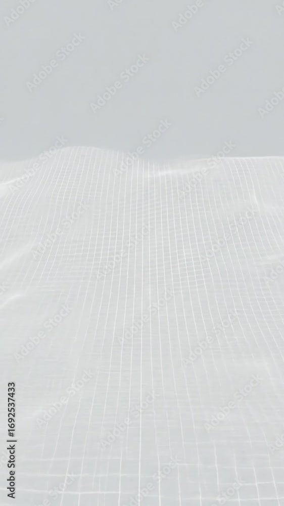 Poster abstract white grid landscape wavy surface with glowing lines perspective view conceptual background