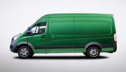 green black van design mockup studio shot side view blank background advertising