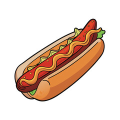 Delicious bacon wrapped hot dog with onions and savory sauce presented on a white background