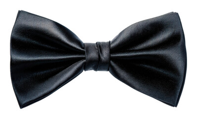 Elegant black bow tie display formal event product isolated on transparent background