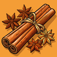 Cinnamon stock illustration