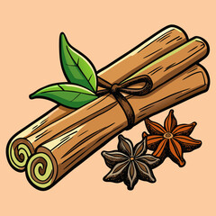 Cinnamon stock illustration