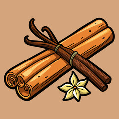 Cinnamon stock illustration
