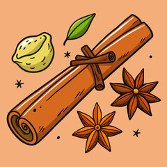 Cinnamon stock illustration