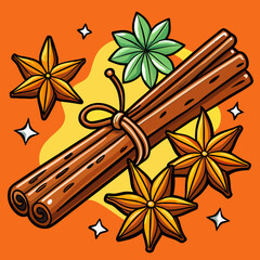 Cinnamon stock illustration
