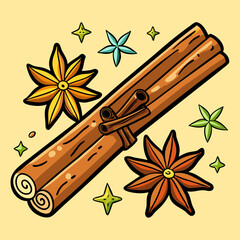 Cinnamon stock illustration