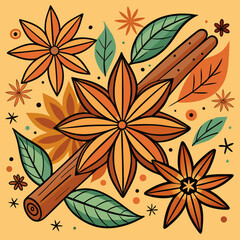 Cinnamon stock illustration