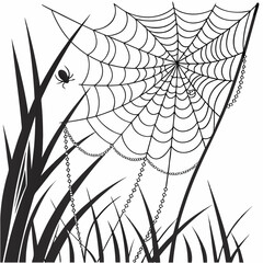 spider and web