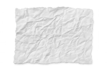 Obraz premium Crumpled white paper sheet, wrinkled surface revealing intricate texture against transparent backdrop