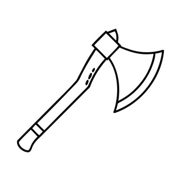 black and white axe on white background clip art preview