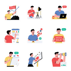 Marketing Flat Vector illustration set 1