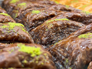 Delicious Turkish Chocolate Baklava Dessert