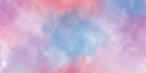 Abstract fire and smoke watercolor texture with a vibrant sky backdrop. Smooth and bright abstract brush stroke acrylic watercolor background. white tiny clouds, Beautiful and smooth soft blurred pink