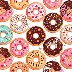 seamless background with donuts