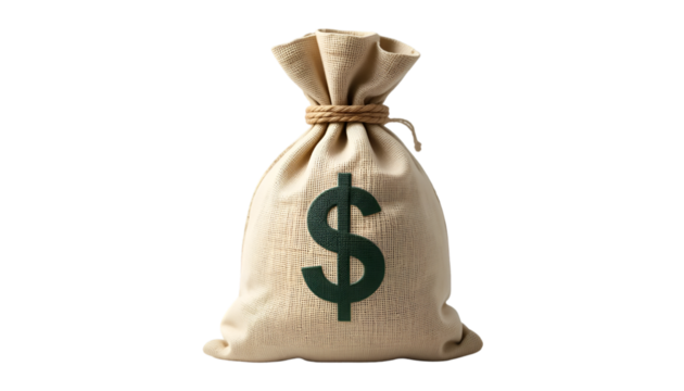 Bag of Money Symbolizing Wealth and Financial Success