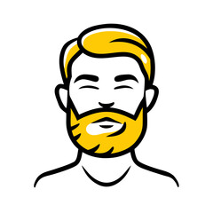 Beard Care hand drawing icon for web and graphic design