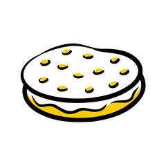 Biscuit Cookie Snack hand drawing icon for web and graphic design